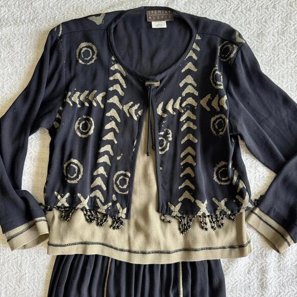 Spencer Alexis Vintage Bohemian Evening Set with Bead Accents - Picture 7 of 9